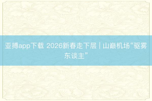 亚搏app下载 2026新春走下层 | 山巅机场“驱雾东谈主”